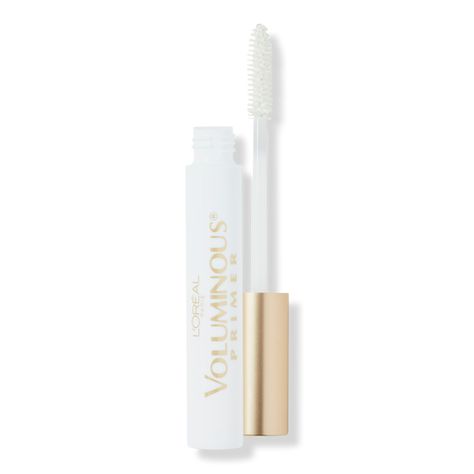 Voluminous Lengthening Lash Primer - L'Oréal | Ulta Beauty Best Drugstore Lashes, Lash Conditioner, Long Lashes Mascara, Loreal Paris Makeup, Full Eyelashes, Eyelash Primer, Mascara Primer, Concealer Shades, Lash Primer