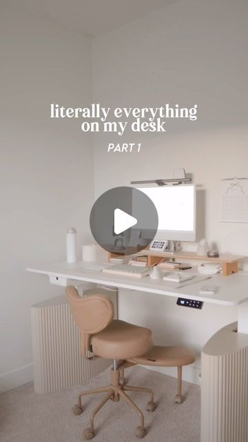 Chelle ♡ on Instagram: "It’s heree!! The long awaited desk tour 🤭 There’s a part 2 because I couldn’t fit it all into one 😅 Every single thing is 🔗-ed under “desk setup”! If you can’t find something, just leave a comment! I spent a long time making sure I loved every single thing on my desk, and I hope you find some things you love too! 🤭🌸

#desksetup #deskaesthetic #wfhsetup" What To Put On Your Desk, Desk With Two Monitors Office Ideas, Home Office Monitor Setup, Double Screen Desk Setup, Home Office Styling, White Desk Ideas, Productive Desk Setup, Desk Setup Aesthetic, Ipad Desk