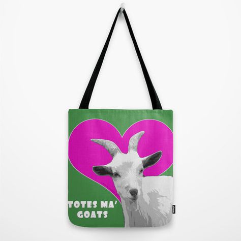 Totes Ma Goats, Green & Pink Tote Bag by BACK to BASICS on Etsy Totes Ma Goats, Bag College, Animal Backpacks, Craft Tote, Kids Bag, Womens Bag, Animal Bag, Craft Tote Bag, Kids' Bag