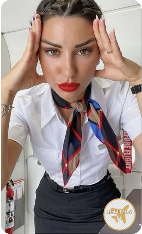 Uniform Drawing, Flight Attendant Costume, Flight Girls, Flight Attendant Fashion, Flight Attendant Uniform, Flight Attendant Life, Feminine Skirt, Female Pilot, The Passenger