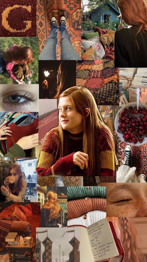 ginny weasley mood board, aesthetic, autumn girl Ginny Weasley Outfits Aesthetic, Ginny Weasley Aesthetic Outfit, Ginny Weasley Yule Ball, Ginny Aesthetic, Ginny Weasley Wallpaper, Weasley Outfits, Ginny Weasley Outfits, Ginny Weasley Aesthetic, Hermione Granger Outfits