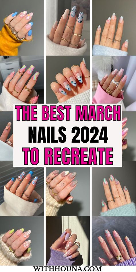 March is finally here which means it's high time to get your March nails of 2024 done to welcome spring with the best March nails for spring. For this, we've got you the best March nail designs of 2024 to take your spring nails to the next level. You'll find everything from March nail ideas, spring nails 2024, spring nail designs 2024 for March, March nail colors, March nails for spring, spring March nails, March nail art, cute March nails, classy March nails, and so much more. March Nail Colors, March Nail Designs, Cute March Nails, March Nails Ideas, March Nail, Nails March, March Nails, Water Color Nails, Glittery Nails