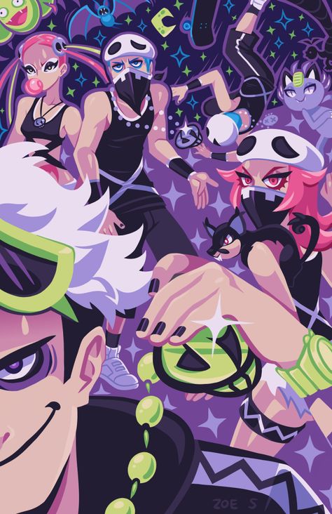 Team Skull by ZoeStanleyArts on DeviantArt Team Skull Pokemon, Pokemon Team Skull, Guzma Pokemon, Pokemon Guzma, Team Skull, Pokemon Team, Mega Pokemon, Pokemon Trainers, Pokemon Alola