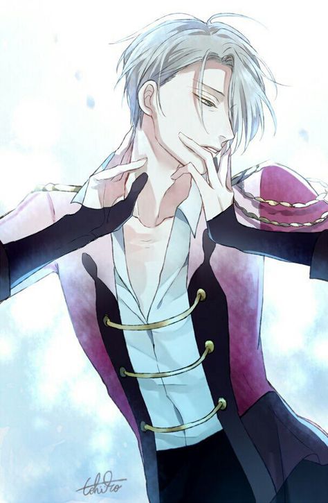 Yuri On Ice Victuri, Victor Nikiforov, Yuri On Ice, An Anime, White Hair, Aesthetic Wallpaper, Anime Character, Hair, Anime