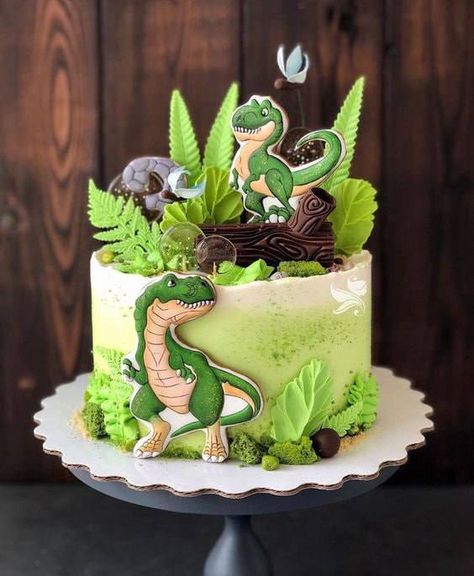 Shopkins Birthday Party Cake, Jurassic World Cake, Dino Birthday Cake, Gingerbread Icing, Extreme Cakes, Dragon Cakes, Ocean Cakes, Dino Cake, Chocolate Drip Cake