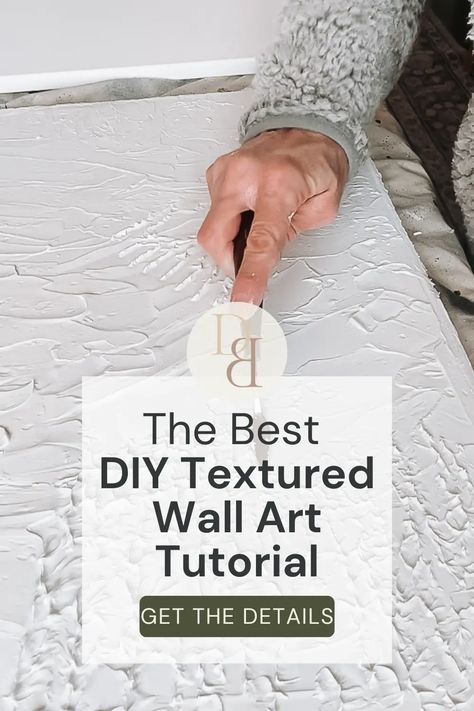 Textured Wall Art Diy, Diy Textured Wall, Diy Textured Wall Art, Texture Painting Techniques, Wall Art Tutorial, Diy Plaster, Wall Art Diy, Diy Abstract Canvas Art, Plaster Wall Art