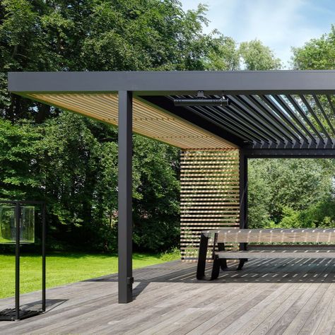 Terrace Roof, Pergola Diy, Cheap Pergola, Pergola Swing, Modern Pergola, Metal Pergola, Pergola Attached To House, Pergola Design, Pergola Canopy