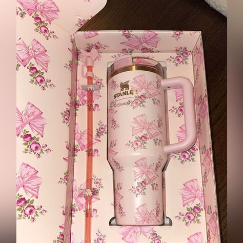 Love Shack Fancy/Stanley 40 oz Tumbler **Limited Edition** Love Shack Fancy, 40 Oz Tumbler, Rose Color, Blush Pink, Holiday Season, Tumbler, Blush, Limited Edition, The Original