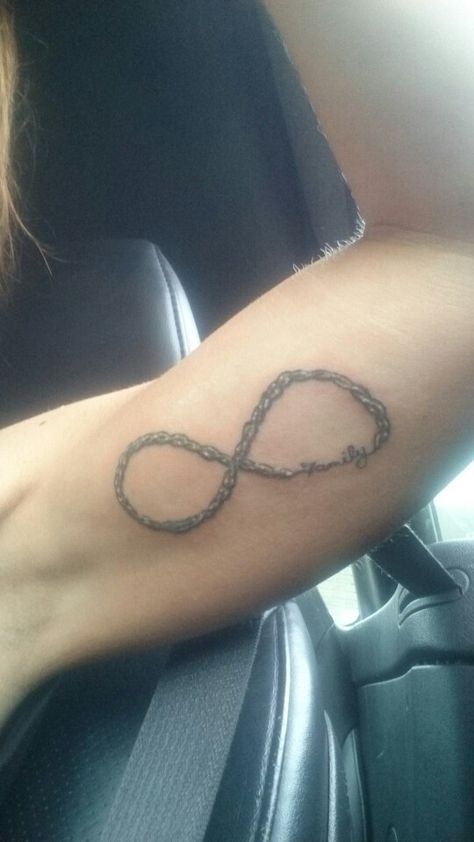 Infinity family chain!! Infinity Family, Chain Tattoo, Infinity Tattoo, Tattoos, Chain, Quick Saves