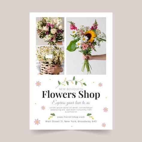 Flower Shop Flyer Images - Free Download on Freepik Flower Shop Flyer, Flower Shop Poster, Promotional Flyers, Poster Ads, Psd Files, Vector Photo, Flower Shop, Flyer Design, Free Photos