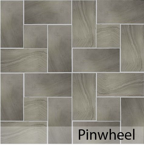 Pinwheel Tile Pattern 12 By 24 Tile Pattern, Tile Floor Layout, Brick Pattern Tile, Tile Layout Patterns, Stacked Tile, Foyer Tile, Floor Detail, Wall Tiles Living Room, Fireplace Kitchen