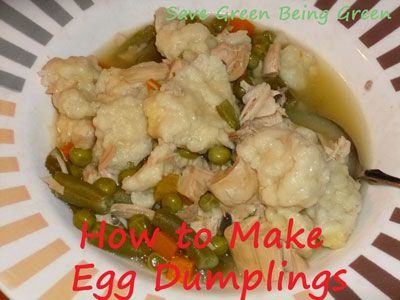 Make It Monday: Egg Dumplings  -- recipe Egg Dumplings Recipe, Egg Dumplings, Paleo Diet Meal Plan, Dumpling Soup, Soups Stews Chilis, How To Make Eggs, Make It Monday, Slow Cooker Vegetarian, Dumplings For Soup