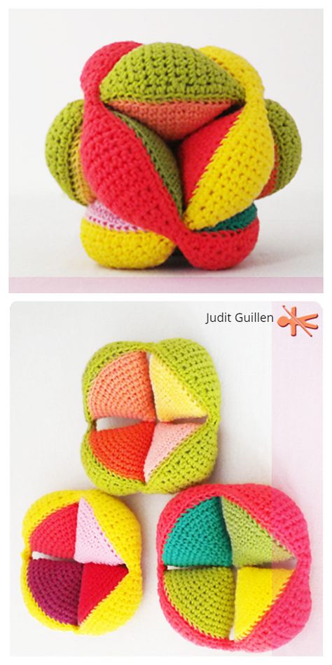 Amish Puzzle Ball Free Crochet Patterns - DIY Magazine Crochet Amish Puzzle Ball, Crochet Puzzle Ball, Melting Rubic Cube Crochet Pattern, Amish Puzzle Ball Crochet Free Pattern, Crochet Fidget Cube Free Pattern, Amamani Puzzle Balls Free Pattern, Crochet Braided Ball, Crochet Puzzle Ball Pattern Free, Free Crochet Baby Toys Patterns