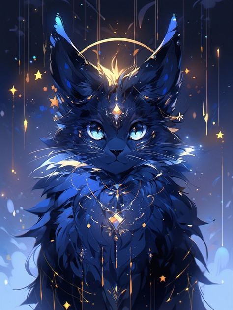 Cat Phone Wallpaper, Warrior Cats Art, Fantasy Creatures Art, Mythical Creatures Art, Anime Animals, Warrior Cat, 판타지 아트, Dreamy Art, Cat Wallpaper