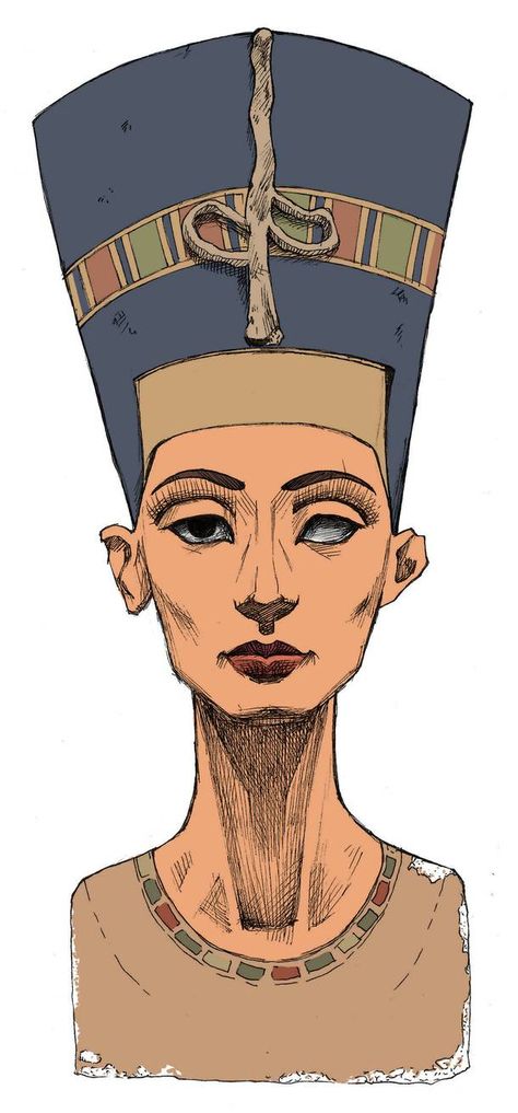 Nefertiti by MyBonsaiPatroclo on DeviantArt Nefertiti Wallpaper, Egyptian Art Drawing, Nefertiti Art, Queen Hatshepsut, African Drawings, Egyptian Drawings, Face Art Drawing, Ancient Egypt Art, Art Parody