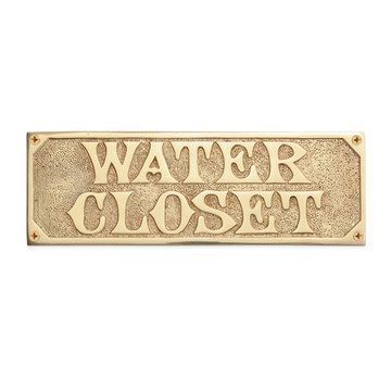 Restorers Brass Restroom Plaques Copper Tiles, Water Closet, Downstairs Bathroom, Up House, Upstairs Bathrooms, Bathroom Renos, 3d Warehouse, Bathroom Signs, French Inspired