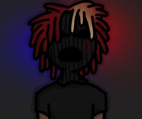 Cartoon Pfp, Red, Hair, Black