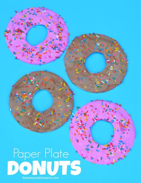 Donut Art For Preschool, Preschool Donut Craft, Doughnut Craft, Donut Craft, Bakery Theme, Rainbow Fish Crafts, National Doughnut Day, Letter D Crafts, Doughnut Party