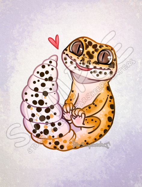 Leopard Gecko, Gecko, Deviantart, Art Print, Pink, Art