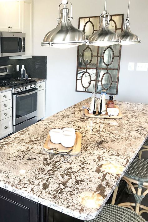 Alaska White Granite Countertops, Alaska White Granite, White Granite Countertops, Granite Countertop, White Granite, Cream Tones, White Countertops, Engineered Stone, Kitchen Design Ideas