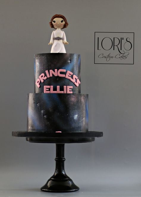 Princess Leia Cake, 13 Birthday Cake, 13 Birthday, Leia Star Wars, Birthday Star, Star Wars Birthday, Star Wars Party, 13th Birthday, Princess Leia