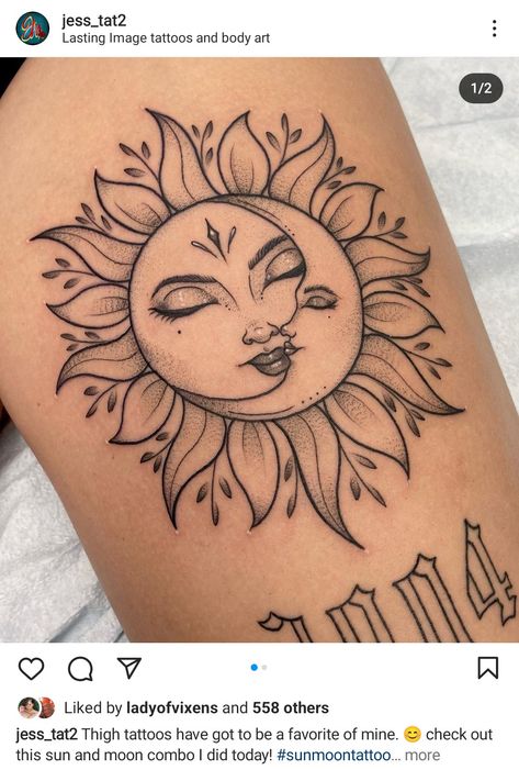 Good Tattoo, Sun And Moon Tattoo, Tattoo On Hand, Small Girly Tattoos, Taurus Tattoos, Moon Tattoo Designs, Tattoos For Black Skin, Sun Tattoos, Red Ink Tattoos