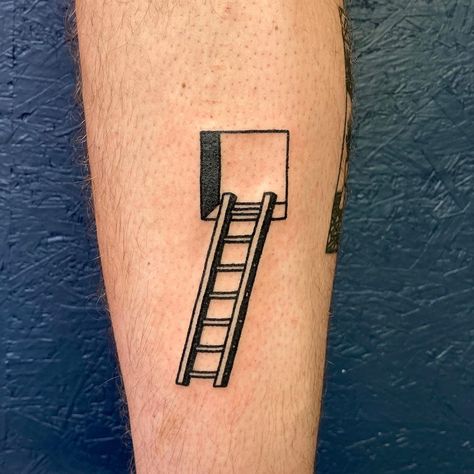 Lewy on Instagram: “Thanks so much Dean, great meeting you 😁👊🖤 . . . . . . . . #blacktattoo #bristol #bristolartist #tattooing #tttism #laddertattoo…” Dean Lewis Tattoo Ideas, Ladder Tattoo Ideas, Dexter And Deedee Tattoo, Ladder Tattoo, Black Tattoos, Dean, Triangle Tattoo, Geometric Tattoo, Tattoos