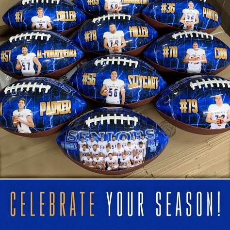 Senior Football Gifts, Senior Night Football, Football Team Gifts, Football Banquet, Sports Banquet, Senior Football, Senior Day, Senior Night Gifts, Football Theme Party