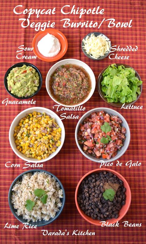 Veggie Burrito Bowl, Chipotle Recipes, Copycat Chipotle, Vegan Chipotle, Burrito Bowls Recipe, Veggie Burrito, Food Mexican, Veggie Bowl, Burrito Bowl