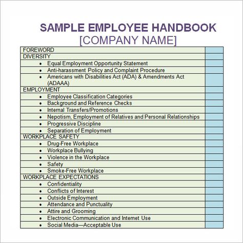 Small Business Policy And Procedures Manual Template Employee Handbook Template, Manual Template, Employee Relations, Employee Onboarding, Employee Handbook, Templates Free Design, Employee Training, Training Schedule, Word Free