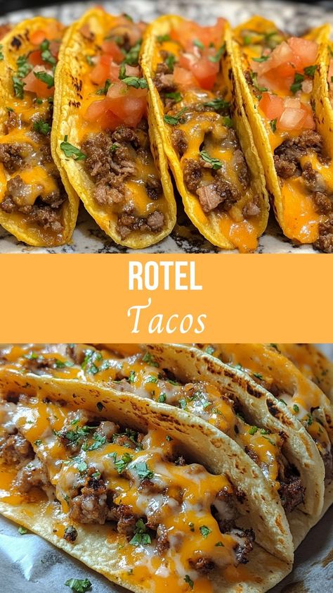 Rotel tacos Taco Meat With Tomato Sauce, Ground Beef Taco Toppings, Taco Tuesday Food Ideas, Tacos Ideas For Dinner, Hard Shell Tacos Ground Beef, Rotel Tacos Ground Beef, Sancho Recipe, Taco Ideas For Dinner, Taco Recipes For Dinner