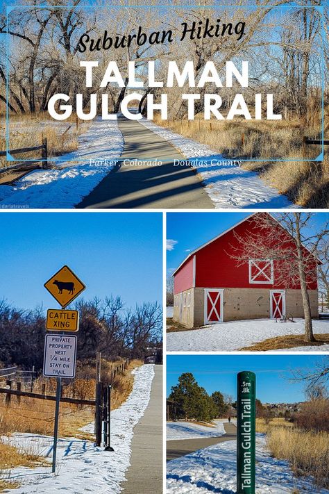 Parker, Colorado’s Tallman Gulch Trail slices through the suburbs along a wide natural open space filled with historical landmarks and references. Colorado Suburbs, Oregon Suburbs, Brown County State Park, Woodland Park Colorado, Colorado Hikes, Trans Catalina Trail, Parker Colorado, The Suburbs, Private Property