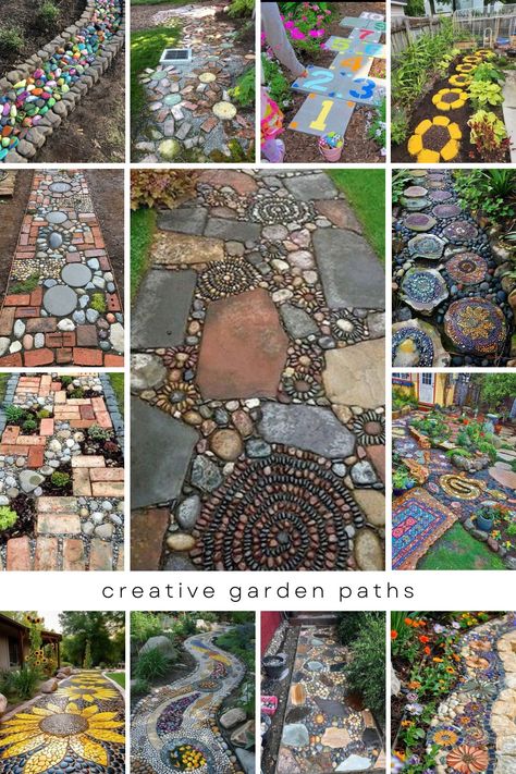 Gravel Path Ideas, Stone Garden Paths And Walkways, Garden Paths And Walkways, Shell Garden, Garden Path Ideas, Stone Garden Paths, River Rock Landscaping, Pathway Landscaping, Walkways Paths