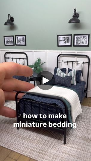 12K views · 3.8K reactions | I got a lot of questions about the bedding in my last bedroom. here is a reel with instructions. I hope it helps you. Should I also make instructions for the pillows?

  #modernminiatures #miniatures #12thscale #dollhouse #moderndollhouse  #miniaturist #miniaturen #tinythings | Harv & Evy Mini Dollhouse Diy Bed, Diy Dollhouse Bed, Diy Doll Mattress, Miniature Pillows, Sylvanian Families House, Dollhouse Bedding, Miniature Bedroom, Miniature Bed, Gothic Dollhouse