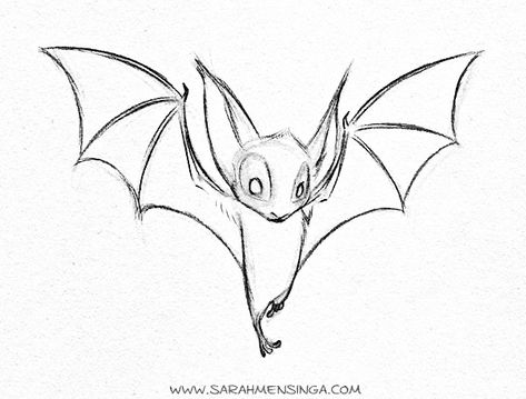 Bat Drawing Reference, Bat Drawing Cute, How To Draw A Bat, Simple Bat Drawing, Easy Bat Drawing, Bat Sketches, Bat Drawing Easy, Bats Drawing, Bat Drawings