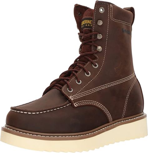 Amazon.com: WOLVERINE mens Loader 8" Soft Toe Wedge Work Boot, Brown, 11.5 X-Wide US : Clothing, Shoes & Jewelry Wedge Work Boots, Wolverine Boots, Construction Boots, Good Work Boots, Industrial Boots, Moc Toe Boots, Work Gear, Work Boot, Diesel Trucks