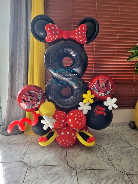 Mickey Mouse Balloon, Minnie Mouse Balloons, Minnie Mouse Birthday Party Decorations, Mickey Mouse Balloons, Balloon Bouquet Diy, Mickey Mouse Theme, Mickey Balloons, Birthday Party Decorations Diy, Balloon Crafts