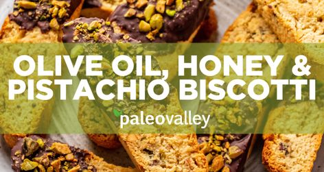 Olive Oil, Honey, and Pistachio Biscotti Recipe Pistachio Biscotti Recipe, Gaps Breakfast, Best Olive Oil, Pistachio Biscotti, Olive Oil Recipes, Gf Baking, Orange Cake Recipe, Biscotti Recipe, Chicken Tender Recipes