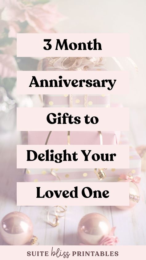 Celebrate your 3-month anniversary milestone with these delightful anniversary gift ideas that will warm your loved one's heart. Whether you're in the early stages of a relationship or cherishing a special bond, these thoughtful gifts are sure to make your anniversary memorable. Explore now and show your love! 💕 #AnniversaryGiftIdeas #3MonthAnniversary #CoupleGifts Month Anniversary Gift Ideas, Anniversary Ideas For Her, 3 Month Anniversary, Open When Letters For Boyfriend, Stages Of A Relationship, Anniversary Gifts For Your Boyfriend, 6 Month Anniversary, Month Anniversary, Anniversary Diy