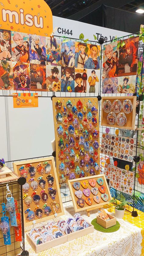 Anime Convention Booth, Art Festival Booth, Art Fair Display, Art Fair Booth, Craft Fair Booth Display, Stand Feria, Event Booth, Craft Fairs Booth, Craft Booth Displays