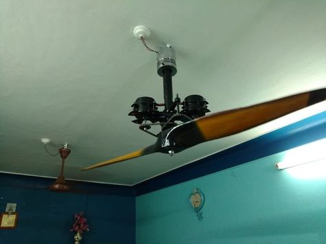 Diy Propeller, Airplane Ceiling Fan, Ceiling Panelling, Cieling Fans, Wood Props, Whiskey Room, Airplane Propeller, Propeller Ceiling Fan, Rustic Light