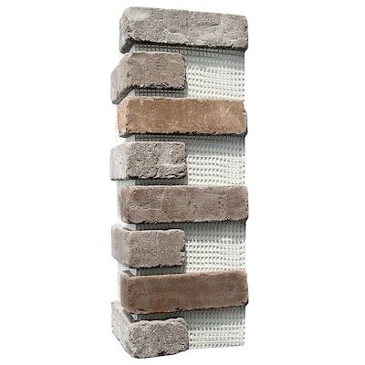 Brick Veneer & Accessories at Lowes.com Old Mill Brick, Brick Face, Castle Gate, Build A Fireplace, Bathroom Fireplace, Brick Paneling, Pool Shower, Brick Veneer, Grey Granite