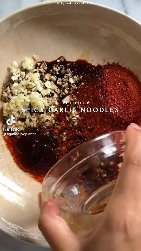 Chili Flake Pasta, Hot Chili Oil Noodles Recipe, Spicy Soy Sauce Noodles, Spicy Ramen Noodle Recipes Tiktok, Asian Recipes Rice Noodles, Spicy Garlic Ramen Noodle Recipes, Pasta With Soy Sauce, Soy Sauce Pasta Recipes, Garlic Soy Sauce Noodles