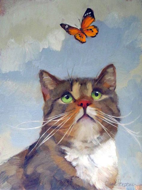 Diane Hoeptner, A Passerby  Oil on wood, 8" x 6," Lowbrow Art Illustration, Ginger Cat Art, Illusion Drawings, Cat Art Illustration, Animal Portraits, Cats Artists, Cat Artwork, Lowbrow Art, Arte Inspo