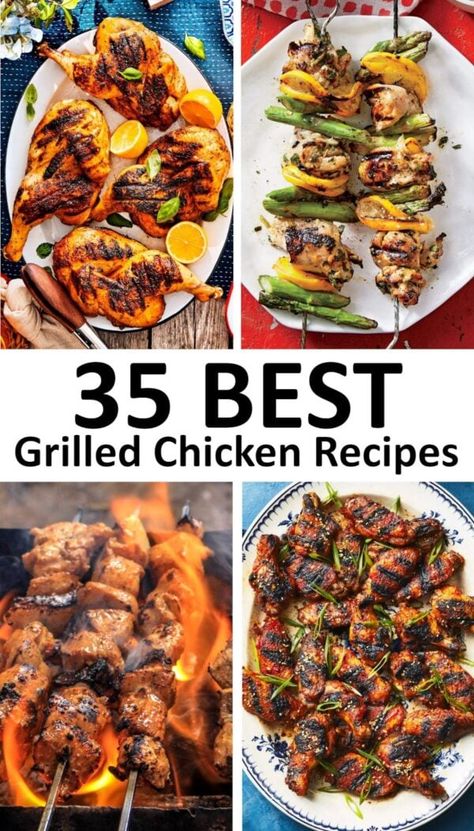 How to grill chicken - 35 grilled chicken recipes. Best Grilled Chicken Recipes, Grilled Chicken Pasta Salad, How To Grill Chicken, Indoor Grill Recipes, Best Grilled Chicken Recipe, Grilled Chicken Avocado, Best Grilled Chicken, Grilled Chicken Pasta, Chili Lime Chicken