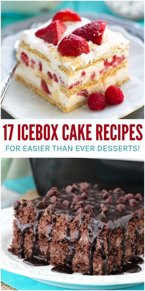 Don’t fuss with the oven when you need a delicious dessert in a hurry. These no-bake icebox cake recipes are perfect for any occasion! From fruity flavors for spring and summer to chocolatey, decadent options for anytime you’re craving them, you’ll find an easy dessert in this drool-worthy list. Ice Box Cakes, Icebox Desserts, Different Desserts, Ice Box Cake, Icebox Cakes, Icebox Cake Recipes, Box Cakes, Oreo Dessert, Icebox Cake