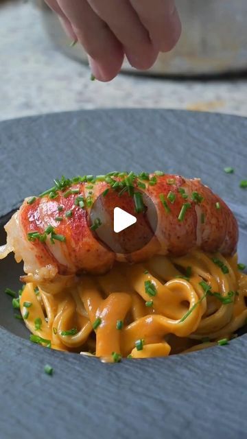 Lobster Starter Recipes, Pasta With Lobster Tails, Lobster With Pasta, Lobster Tail Pasta, Pasta Flora Recipe, Lobster Meal, Pasta Lobster, Lobster Pasta Recipe, Lobster Tail Recipe