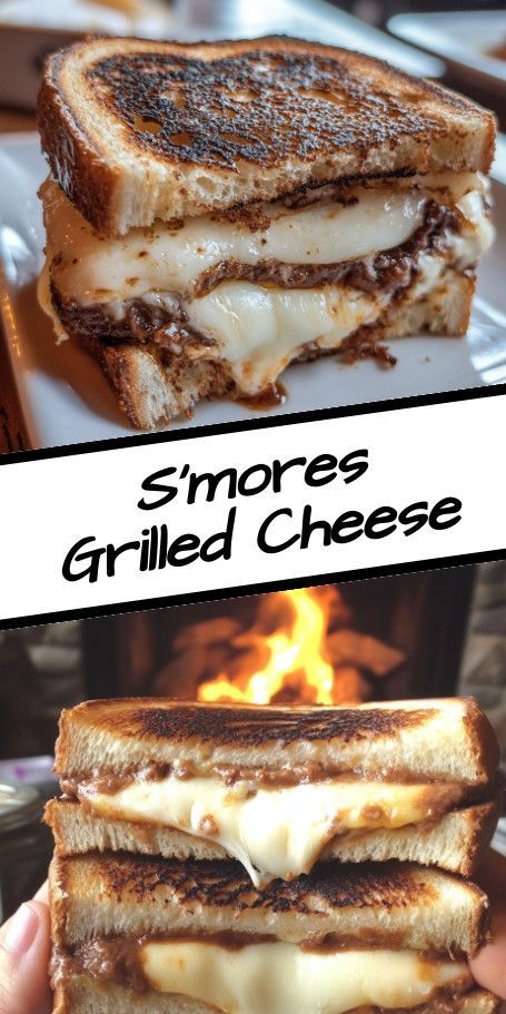 S'mores Grilled Cheese: A Delicious Twist on a Classic Campfire Treat! Indulge in the ultimate comfort snack with our S'mores Grilled Cheese! Enjoy gooey marshmallows and melted chocolate nestled between crispy, golden bread. Quick and easy to make, this delightful twist is perfect for any sweet tooth craving a warm treat. Ready in just 15 minutes! #SmoresGrilledCheese #SweetSnacks #GooeyGoodness Smores Sandwich, Shrimp Burrito Bowl Recipe, Jamaican Rum Cake, Bread Quick, Slow Cooker Turkey Breast, Classic Grilled Cheese, Pumpkin Spice Donut, Unique Recipe, Melted Chocolate