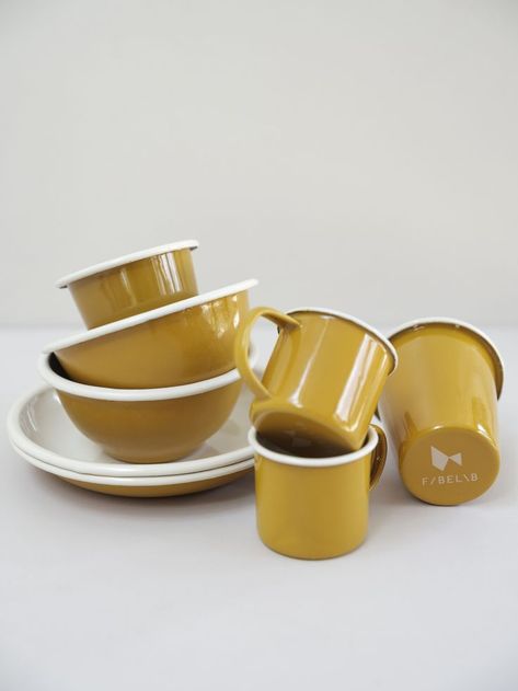 Plan a magical and fun picnic for your kids with our enamel dinnerware in ochre. Your little one can enjoy food and drink without the risk of anything contaminant their food. Everyday Snacks, Scandinavian Kids, Enamel Plate, Enamel Bowl, Metal Glasses, Metal Bowl, Snack Time, On The Edge, Shop Signs