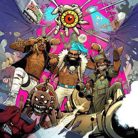 Flatbush Zombies 3001: A Laced Odyssey album cover art Flatbush Zombies, Zombie Wallpaper, Zombie Humor, Hip Hop Poster, French Montana, Hip Hop Albums, Rap Songs, Jewellery Gold, Album Cover Art